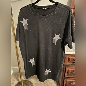 Boutique oversized t shirt with stars